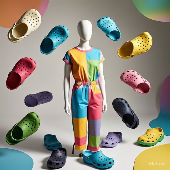 Crocs Classic Clog Unisex Slip Shoe - Ultra Light Water-Friendly Sandals - Black - Picture 5 of 9